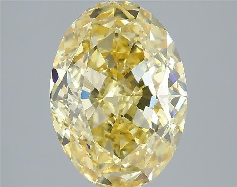 3.58 Ct. Fancy Intense Yellow Oval Lab Grown Diamond