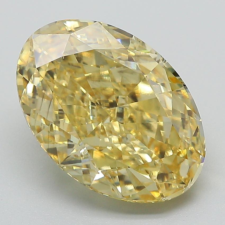 5.52 Ct. Fancy Vivid Yellow Oval Lab Grown Diamond
