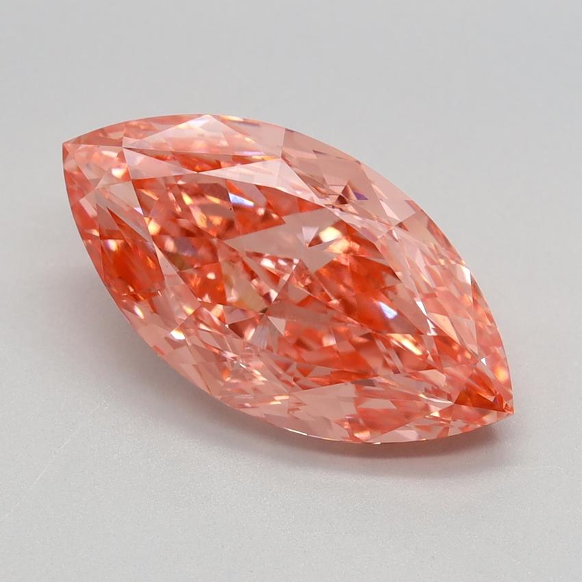 3.06 Ct. Fancy Vivid Pink Marquise Lab Grown Diamond
