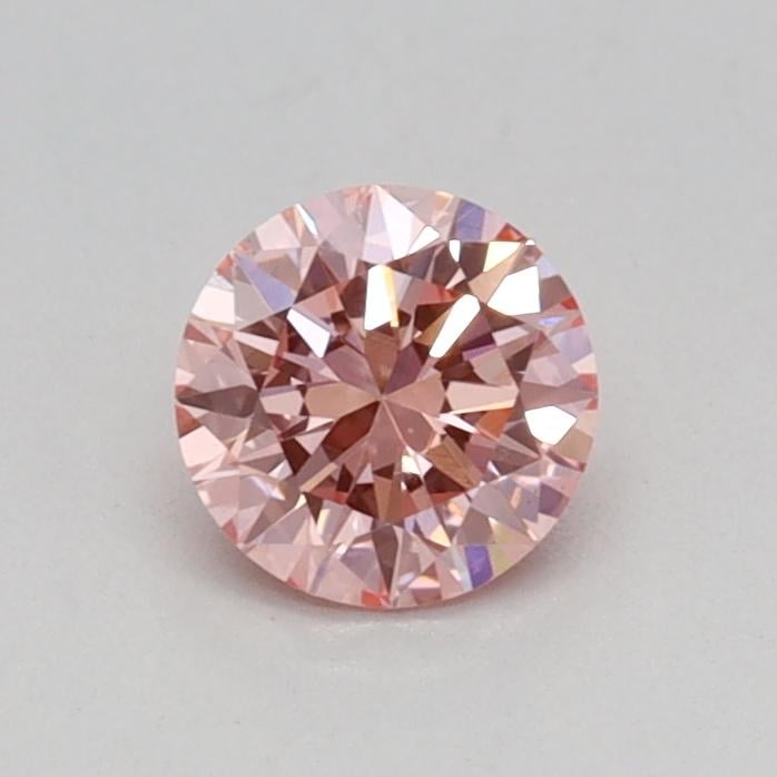 0.35 Ct. Fancy Vivid Pink Round Lab Grown Diamond