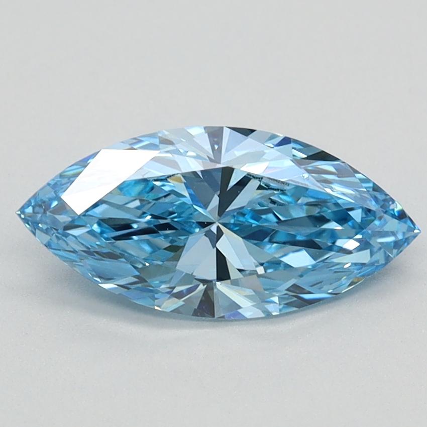 0.96 Ct. Fancy Vivid Blue Marquise Lab Grown Diamond
