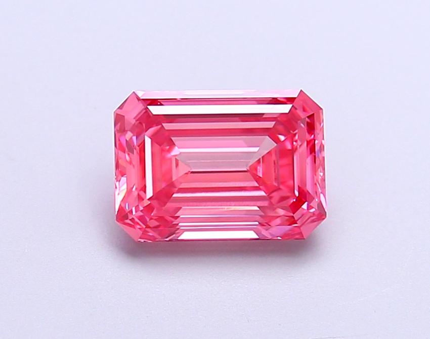1.54 Ct. Fancy Vivid Pink Emerald Lab Grown Diamond