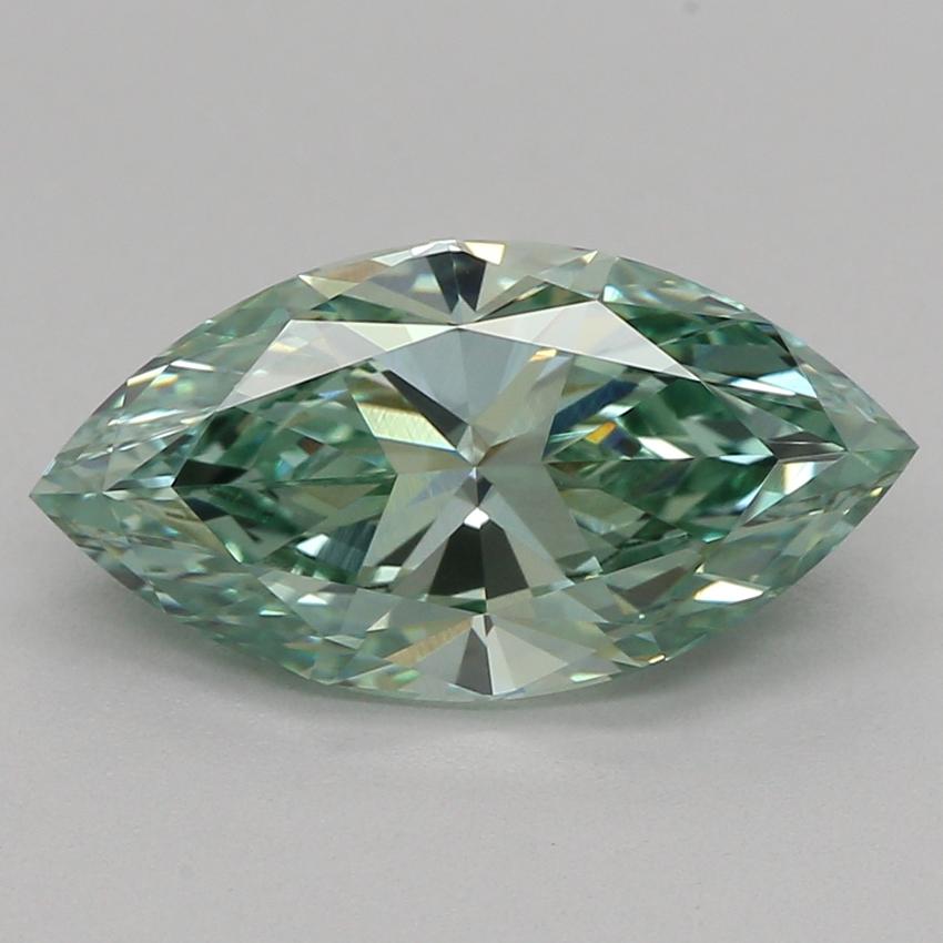 1.58 Ct. Fancy Vivid Green Marquise Lab Grown Diamond