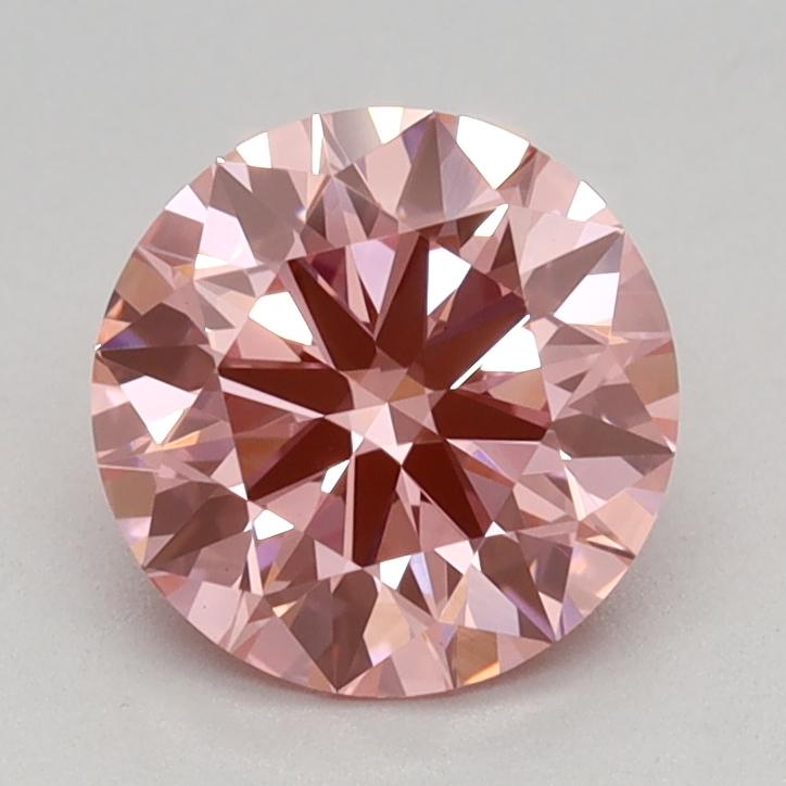 0.97 Ct. Fancy Vivid Pink Round Lab Grown Diamond