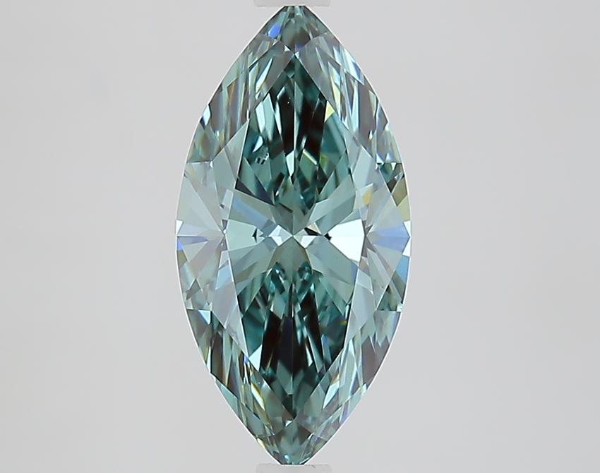 1.87 Ct. Fancy Vivid Green Marquise Lab Grown Diamond