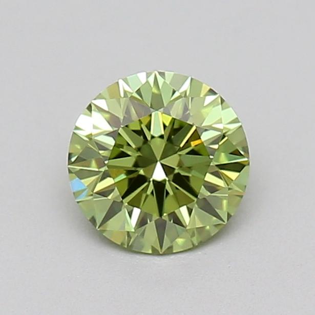 0.27 Ct. Fancy Vivid  Green Round Lab Grown Diamond