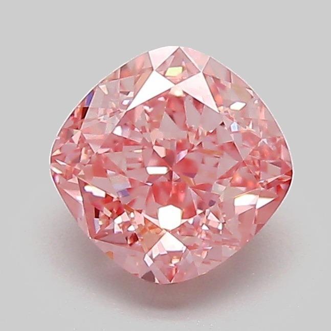 1.32 Ct. Fancy Vivid Pink Cushion Lab Grown Diamond