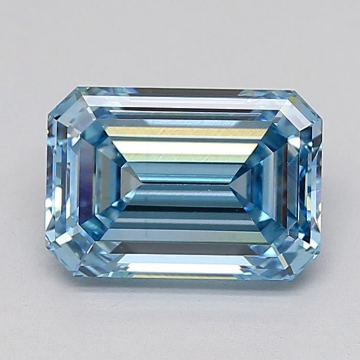 2.10 Ct. Fancy Vivid  Blue Emerald Lab Grown Diamond