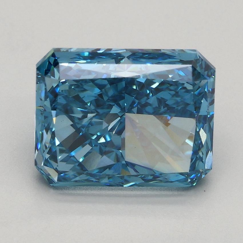 3.01 Ct. Fancy Vivid Blue Radiant Lab Grown Diamond