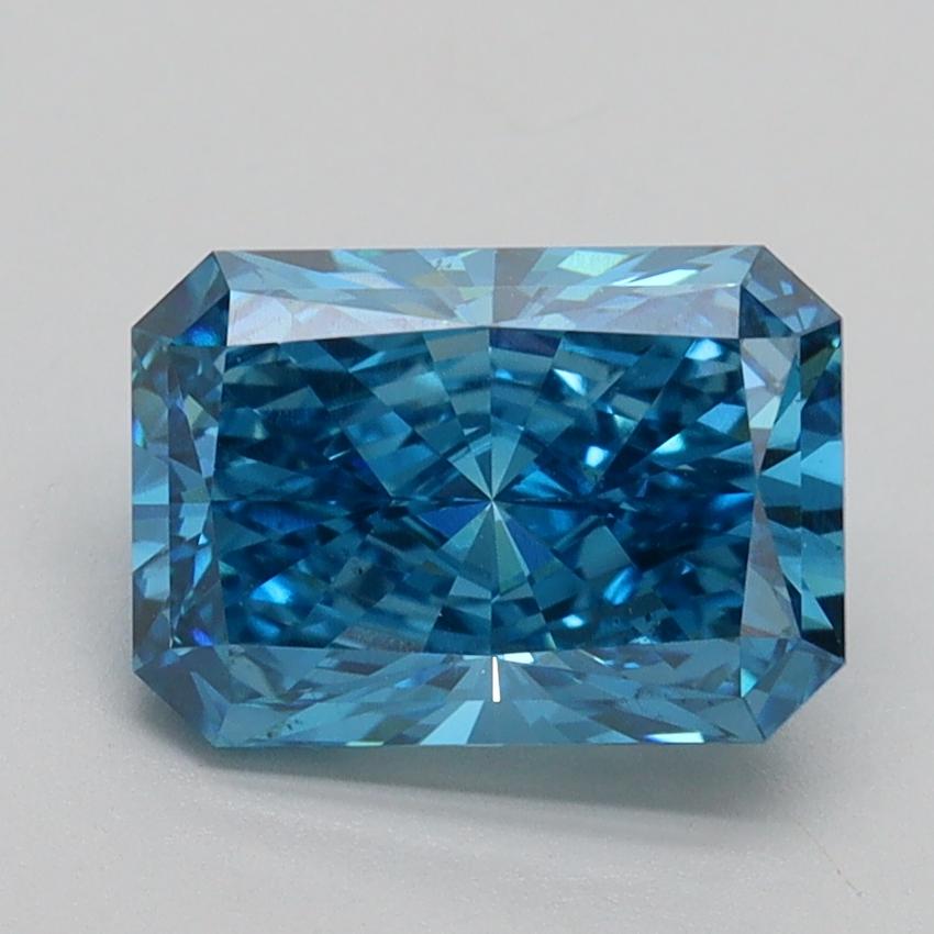 2.06 Ct. Fancy Vivid Blue Radiant Lab Grown Diamond