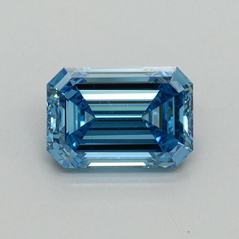 1.01 Ct. Fancy Vivid Blue Emerald Lab Grown Diamond