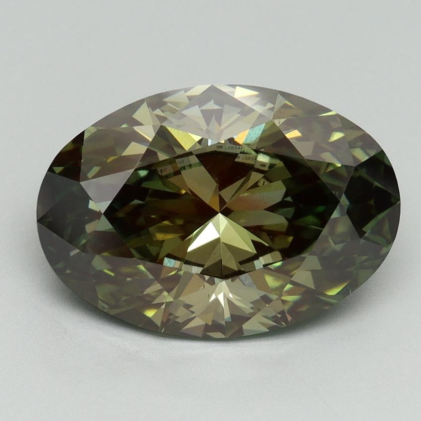 5.00 Ct. Fancy Green Oval Lab Grown Diamond