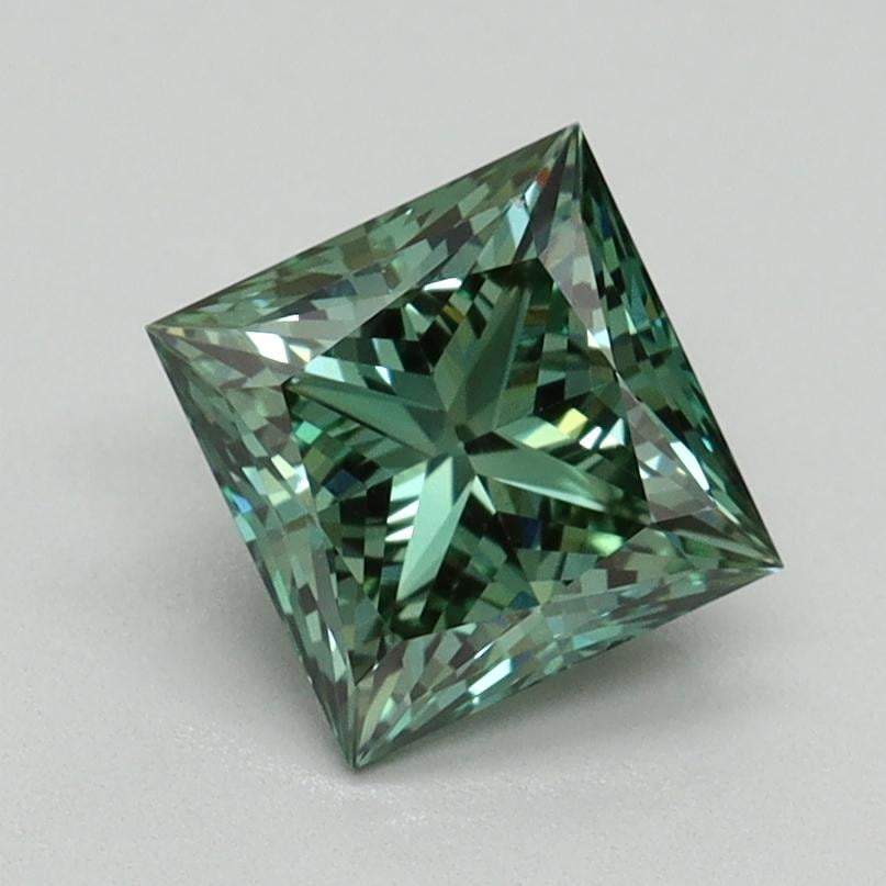1.26 Ct. Fancy Vivid Pacific Green Princess Lab Grown Diamond