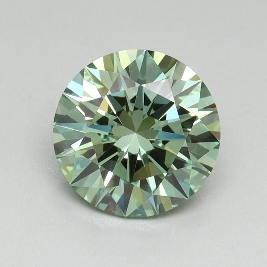 1.41 Ct. Fancy Vivid Green Round Lab Grown Diamond