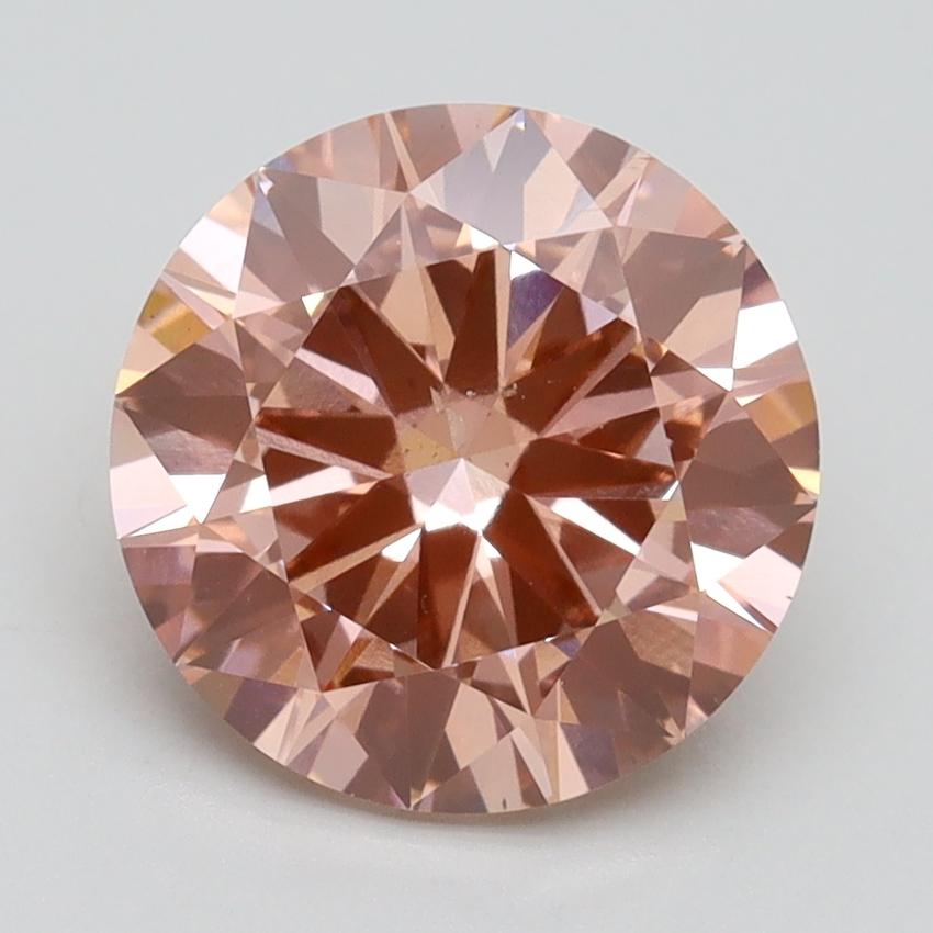 2.70 Ct. Fancy Intense Pink Round Lab Grown Diamond