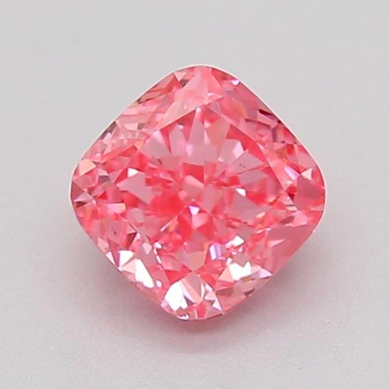 0.34 Ct. Fancy Vivid  Pink Cushion Lab Grown Diamond