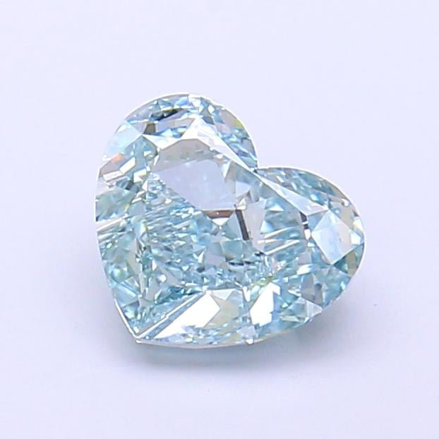1.17 Ct. Fancy Vivid  Green Heart Lab Grown Diamond