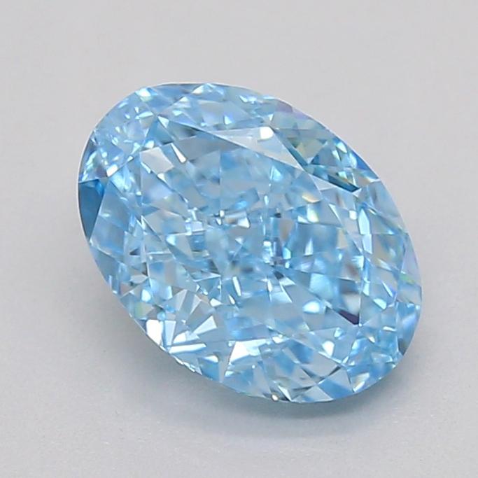 1.01 Ct. Fancy Vivid  Blue Oval Lab Grown Diamond
