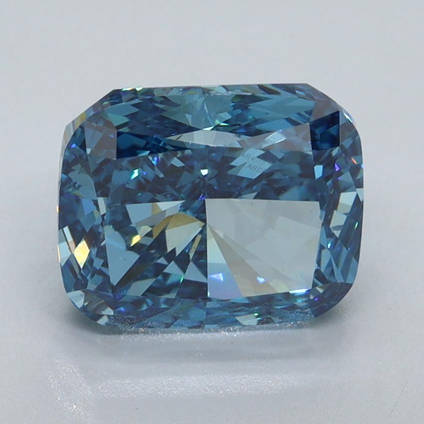 3.00 Ct. Fancy Vivid Malibu Blue Cushion Lab Grown Diamond