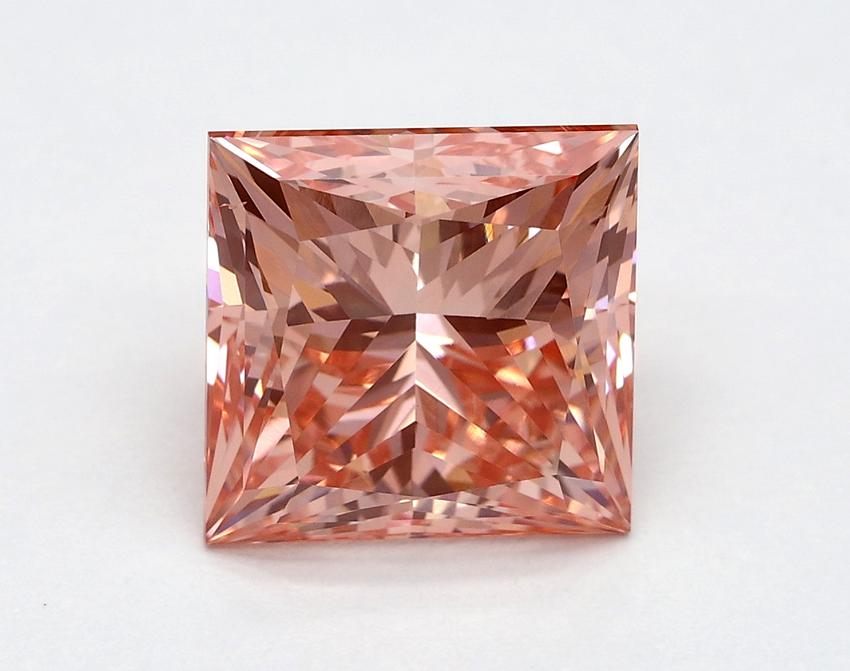3.03 Ct. Fancy Vivid Pink Princess Lab Grown Diamond