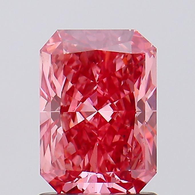 1.28 Ct. Fancy Vivid Pink Radiant Lab Grown Diamond