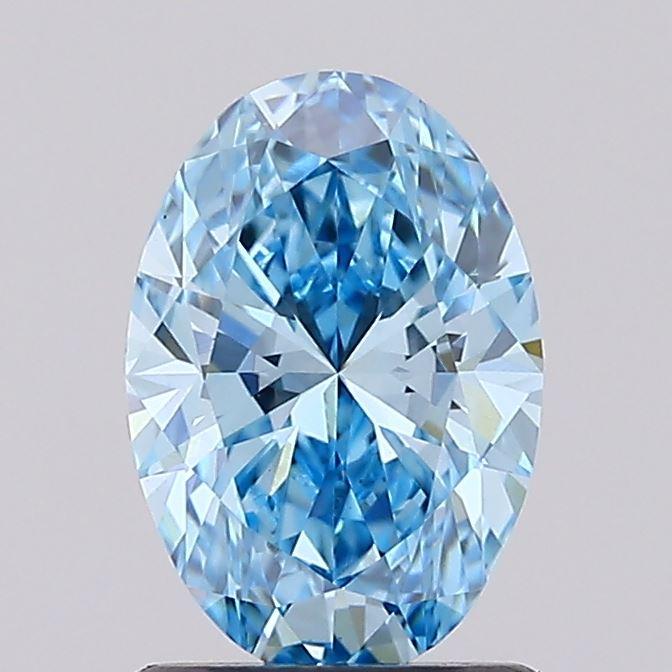 1.30 Ct. Fancy Vivid Blue Oval Lab Grown Diamond