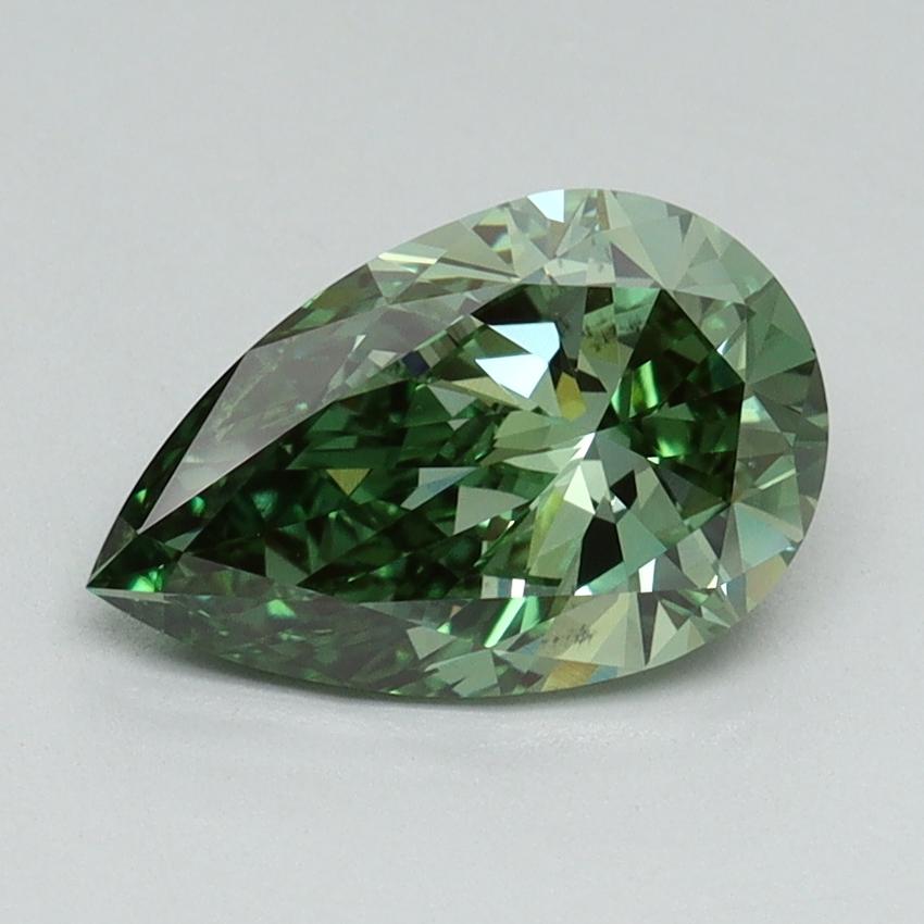 1.52 Ct. Fancy Vivid Green Pear Lab Grown Diamond