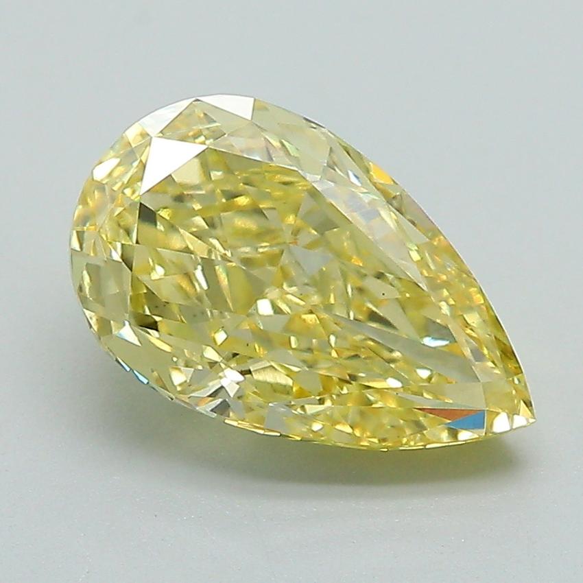 2.50 Ct. Fancy Intense Yellow Pear Lab Grown Diamond