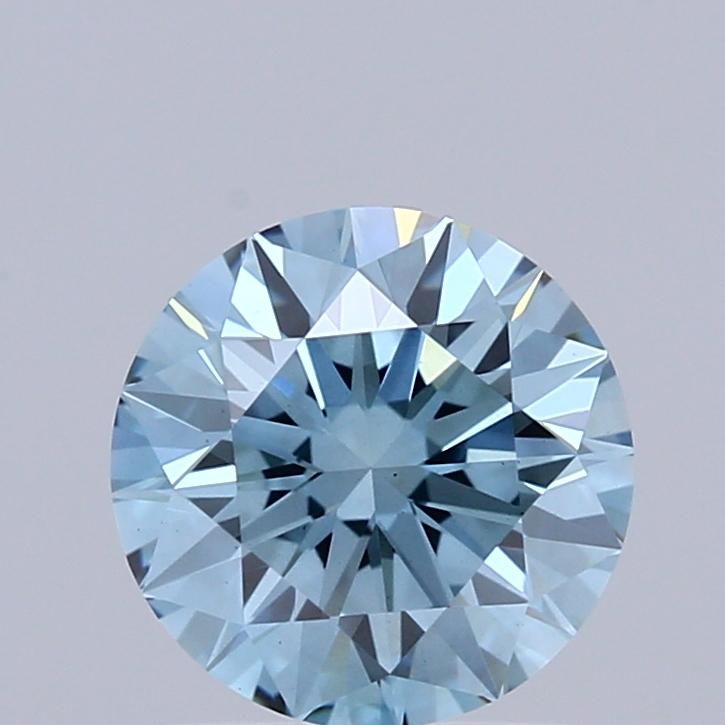1.09 Ct. Fancy Vivid Blue Round Lab Grown Diamond