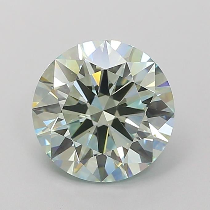 2.18 Ct. Fancy Light Green Round Lab Grown Diamond