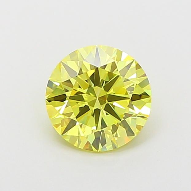 1.02 Ct. Fancy Vivid Yellow Round Lab Grown Diamond