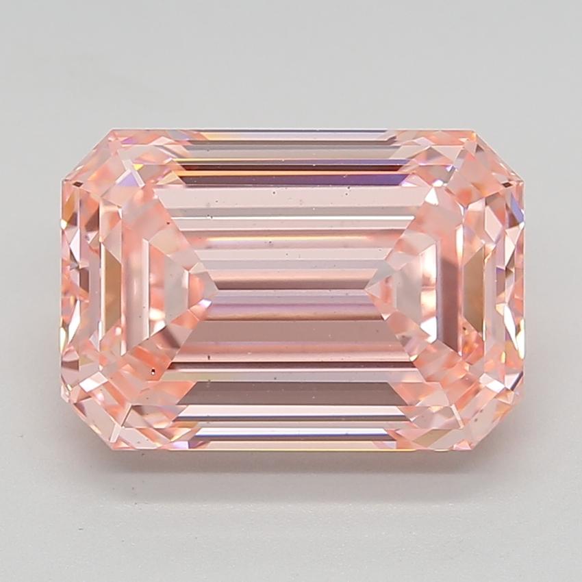 7.03 Ct. Fancy Vivid  Pink Emerald Lab Grown Diamond