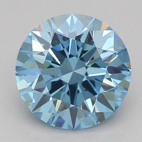 0.53 Ct. Fancy Vivid Blue Round Lab Grown Diamond