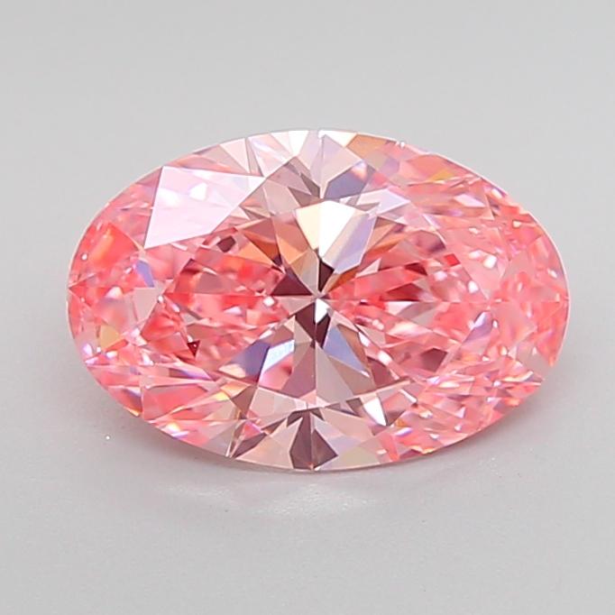 3.03 Ct. Fancy Vivid Pink Oval Lab Grown Diamond