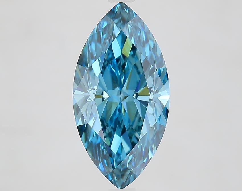 3.50 Ct. Fancy Vivid Blue Marquise Lab Grown Diamond