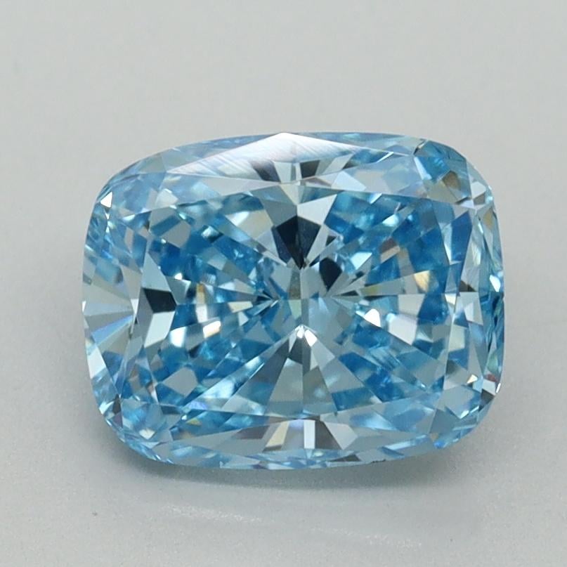 1.60 Ct. Fancy Vivid Blue Cushion Lab Grown Diamond