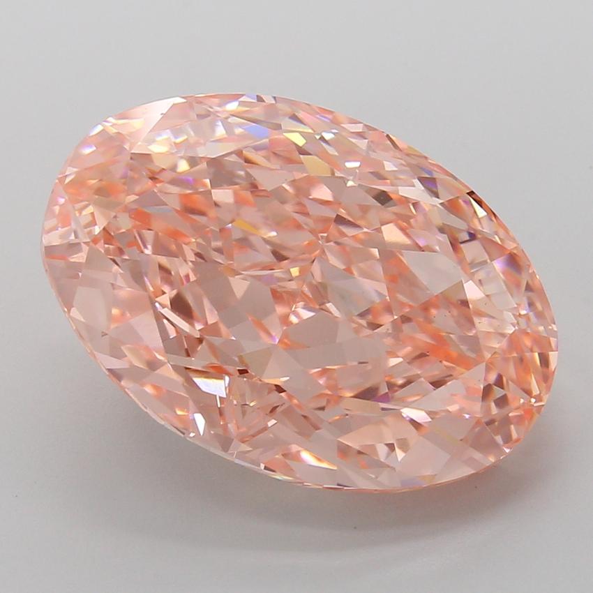 12.58 Ct. Fancy Vivid Pink Oval Lab Grown Diamond