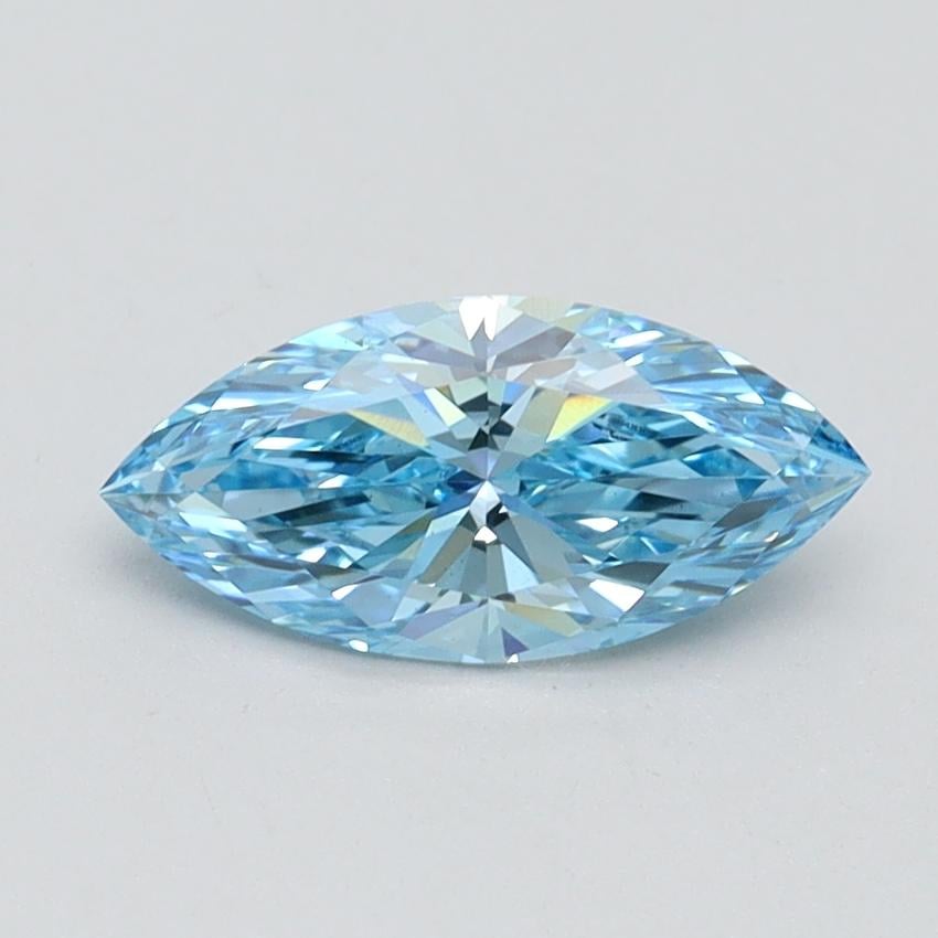 0.84 Ct. Fancy Vivid Blue Marquise Lab Grown Diamond