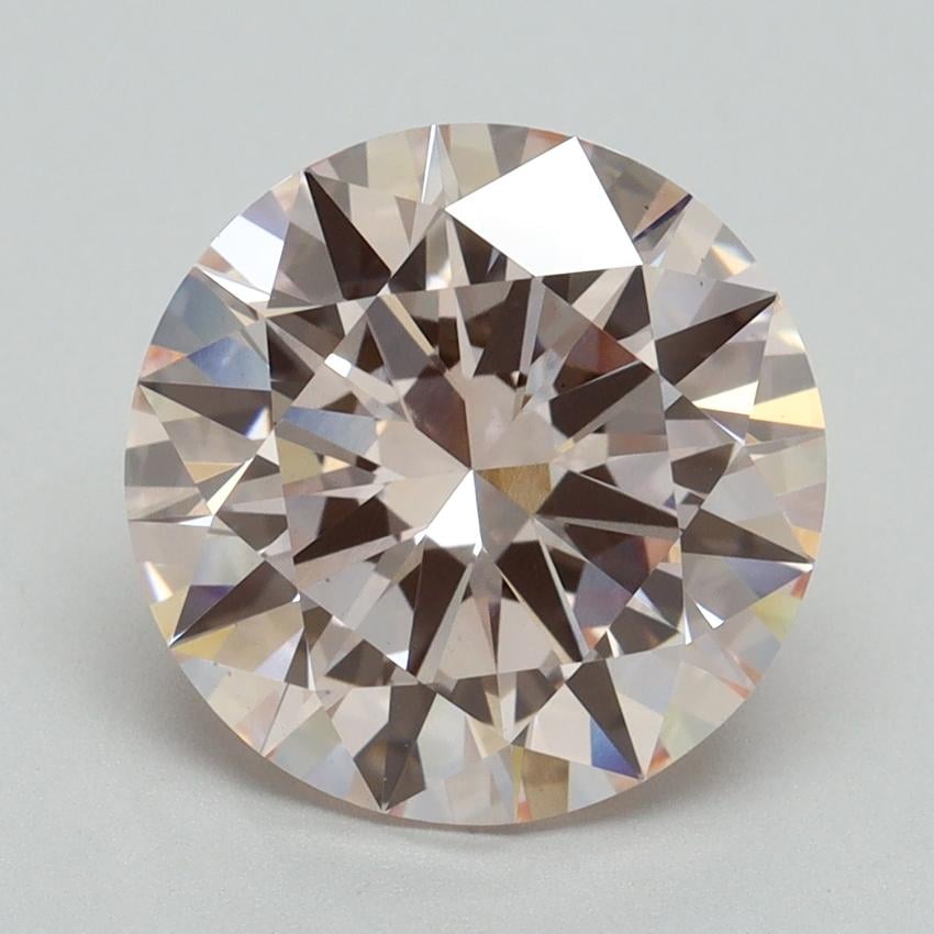 4.06 Ct. Fancy Pink Round Lab Grown Diamond