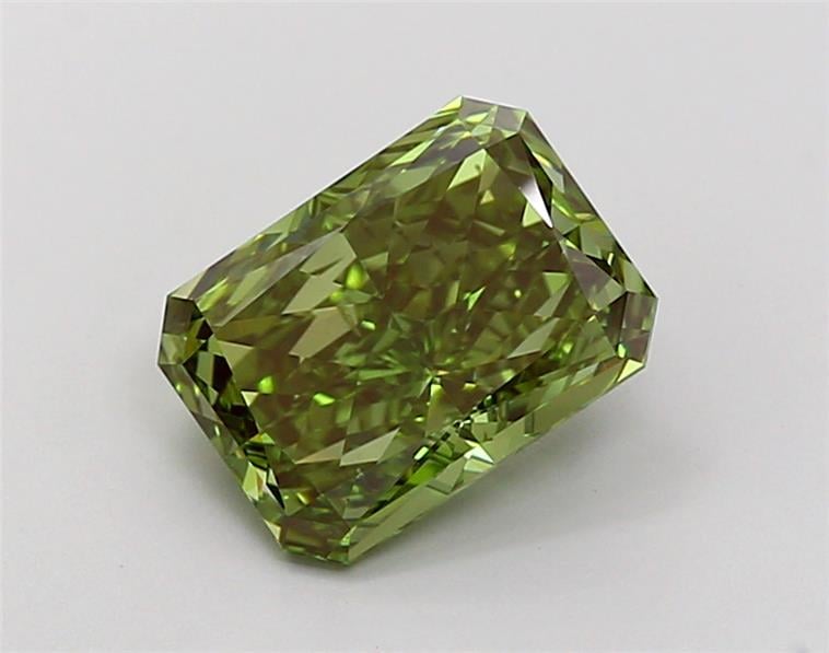 2.03 Ct. Fancy Vivid Green Radiant Lab Grown Diamond