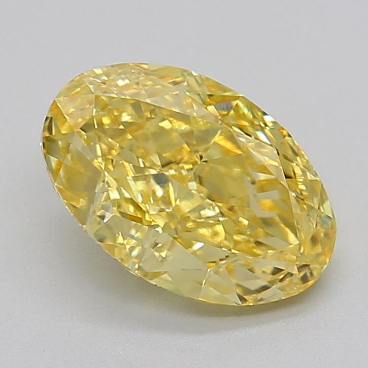 2.04 Ct. Fancy Intense  Yellow Oval Lab Grown Diamond