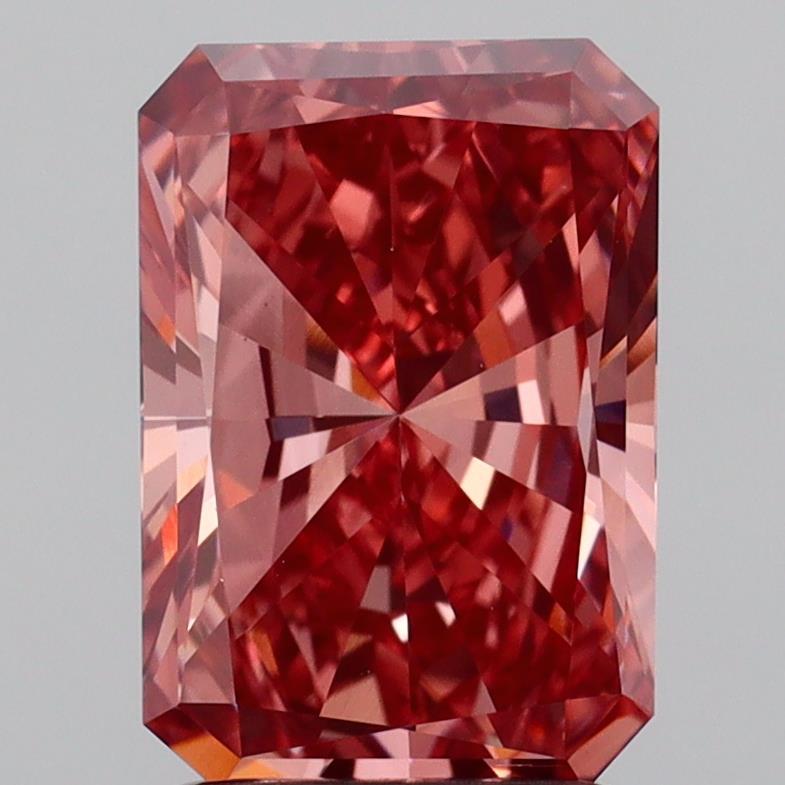 2.07 Ct. Fancy Vivid  Pink Radiant Lab Grown Diamond