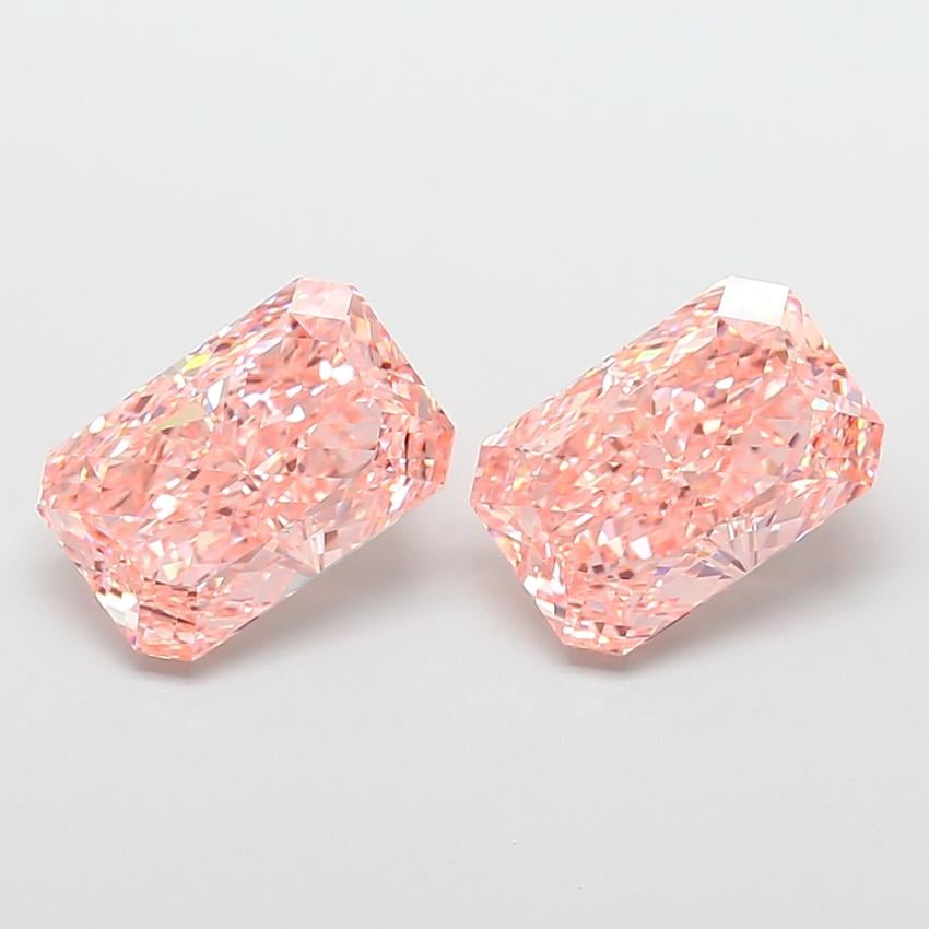 5.03 Ct. Fancy Vivid  Pink Radiant Lab Grown Diamond