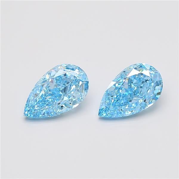 2.08 Ct. Fancy Vivid Blue Pear Lab Grown Diamond