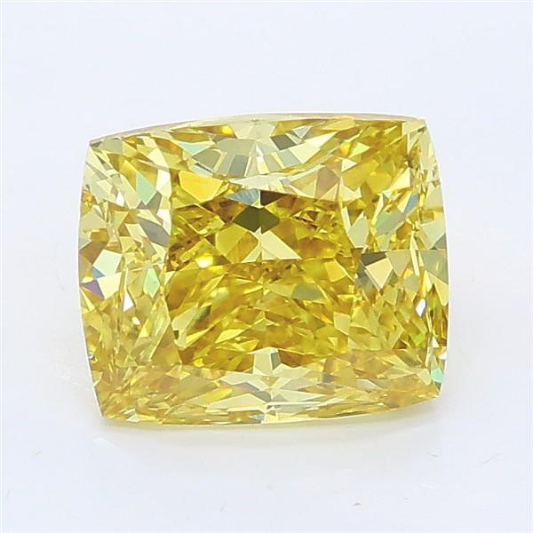1.99 Ct. Fancy Intense Yellow Cushion Lab Grown Diamond
