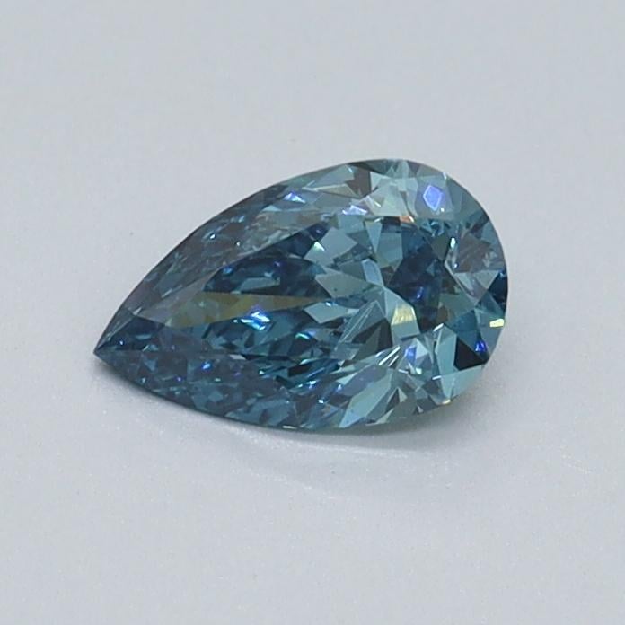 0.36 Ct. Fancy Vivid Malibu Blue Pear Lab Grown Diamond