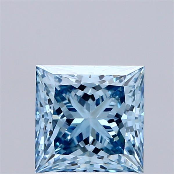 1.53 Ct. Fancy Vivid Blue Princess Lab Grown Diamond
