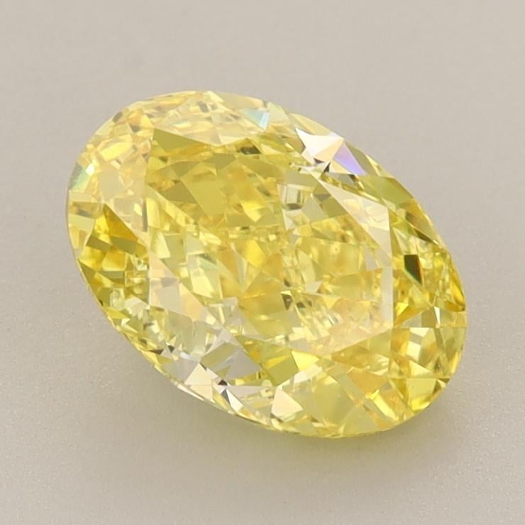 1.66 Ct. Fancy Vivid  Yellow Oval Lab Grown Diamond