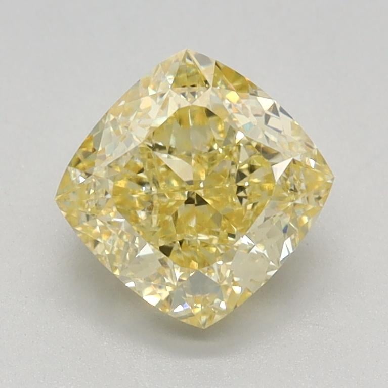 1.27 Ct. Fancy Intense Yellow Cushion Lab Grown Diamond
