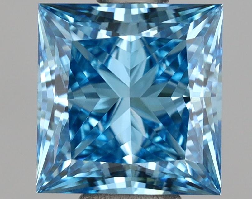 1.01 Ct. Fancy Vivid Blue Princess Lab Grown Diamond
